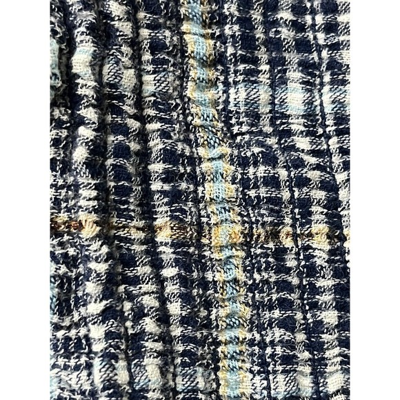 Pilcro Blue Metallic Plaid Smocked Bottom Jessie Halter Top M Beach Boho - Picture 11 of 11